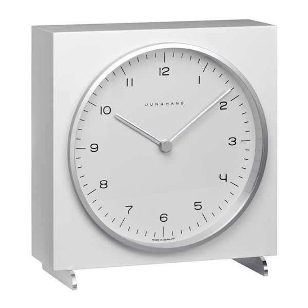 Max Bill Table Clock - White