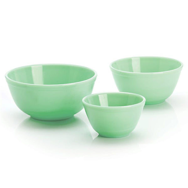 Mason Craft and More 3-Piece Glass Mixing Bowl Set - Clear