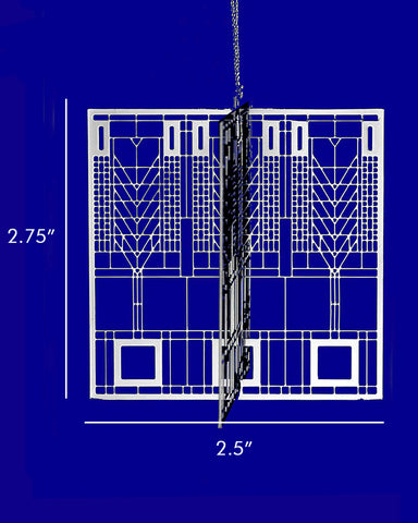 Frank Lloyd Wright Design Tree of Life 3D Christmas Ornament