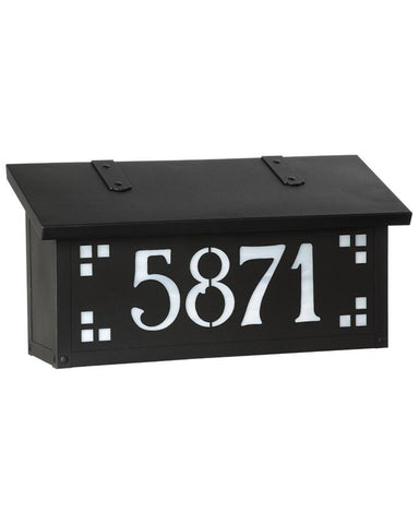 American Craftsman Brass Custom Numbered Horizontal Mailbox