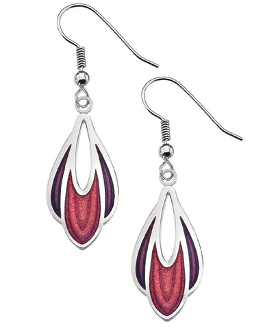 Charles Rennie Mackintosh Tulip Earrings- Red