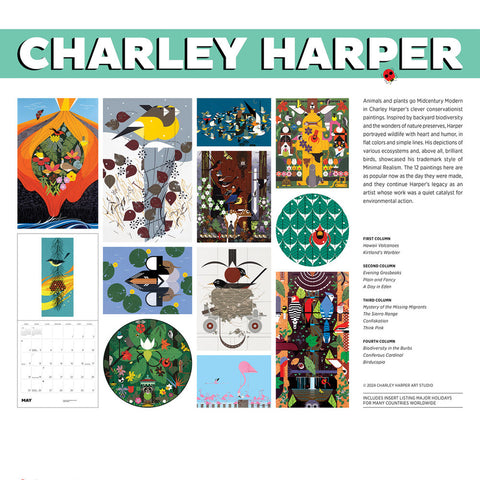 Charley Harper 2025 Wall Calendar