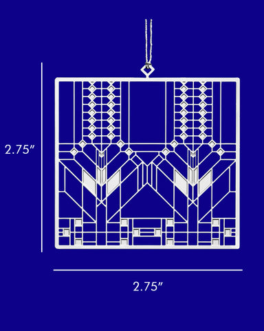 Frank Lloyd Wright Dana Hallway Doors 2D Gift Ornament