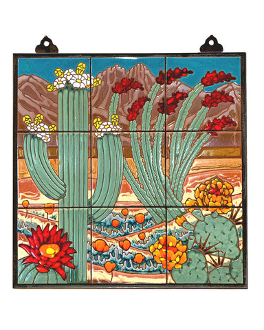 Carly Quinn Desert Scene Tile Mural 18" x 18" - Left