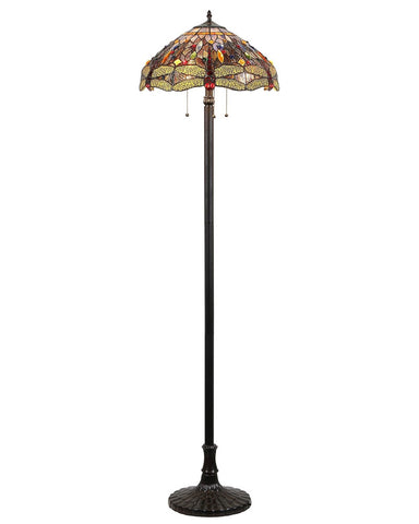 Arts & Crafts “Dragan” Stained Glass Floor Lamp