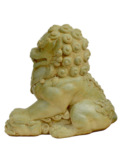 Fu Dog (Female) in Cast Stone - Weathered Bronze