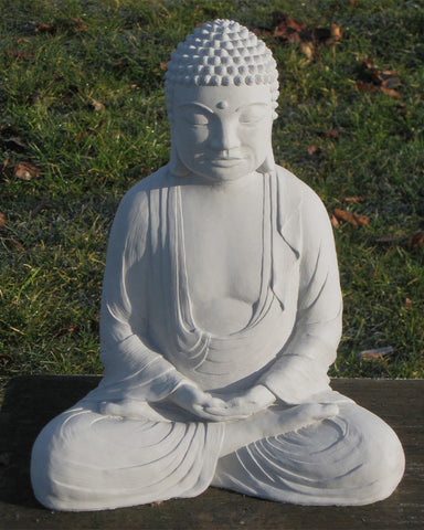 Meditating Buddha in Cast Stone