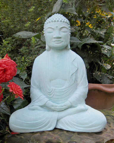 Meditating Buddha in Cast Stone