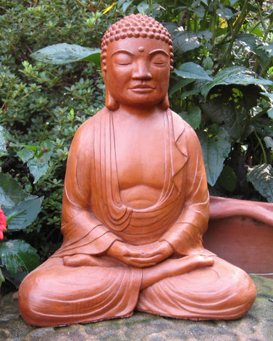 Meditating Buddha in Cast Stone