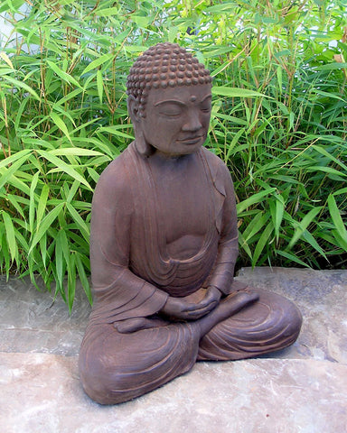 Meditating Buddha in Cast Stone