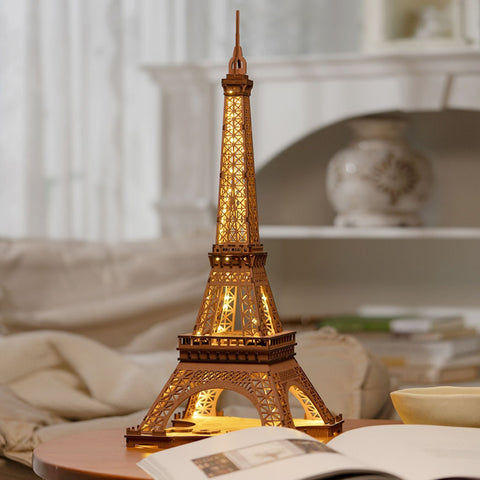 DIY Night of the Eiffel Tower 3D Puzzle