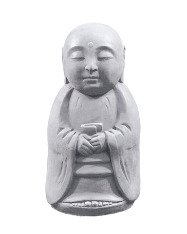 Standing Jizo in Cast Stone