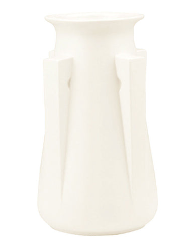 Teco Four Buttress Vase - White