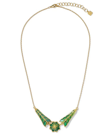 Louis C. Tiffany Lotus Pagoda Plique-à-Jour Pendant Necklace