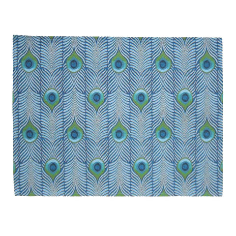 Louis C. Tiffany Peacock Feather Tapestry Placemat