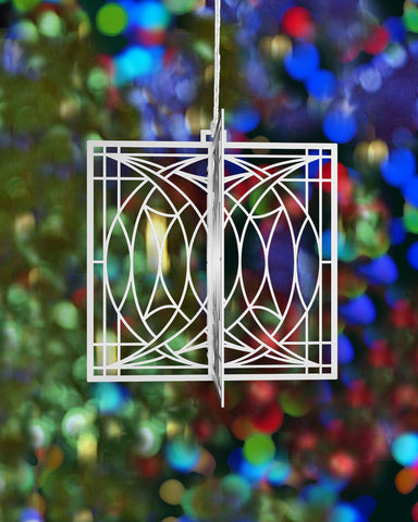 Frank Lloyd Wright Blossom Window Mini 3D Gift Ornament