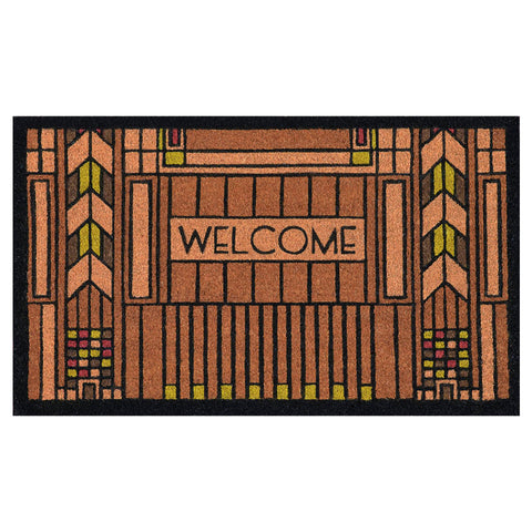 Frank Lloyd Wright Colored Dana Art Glass Welcome Doormat